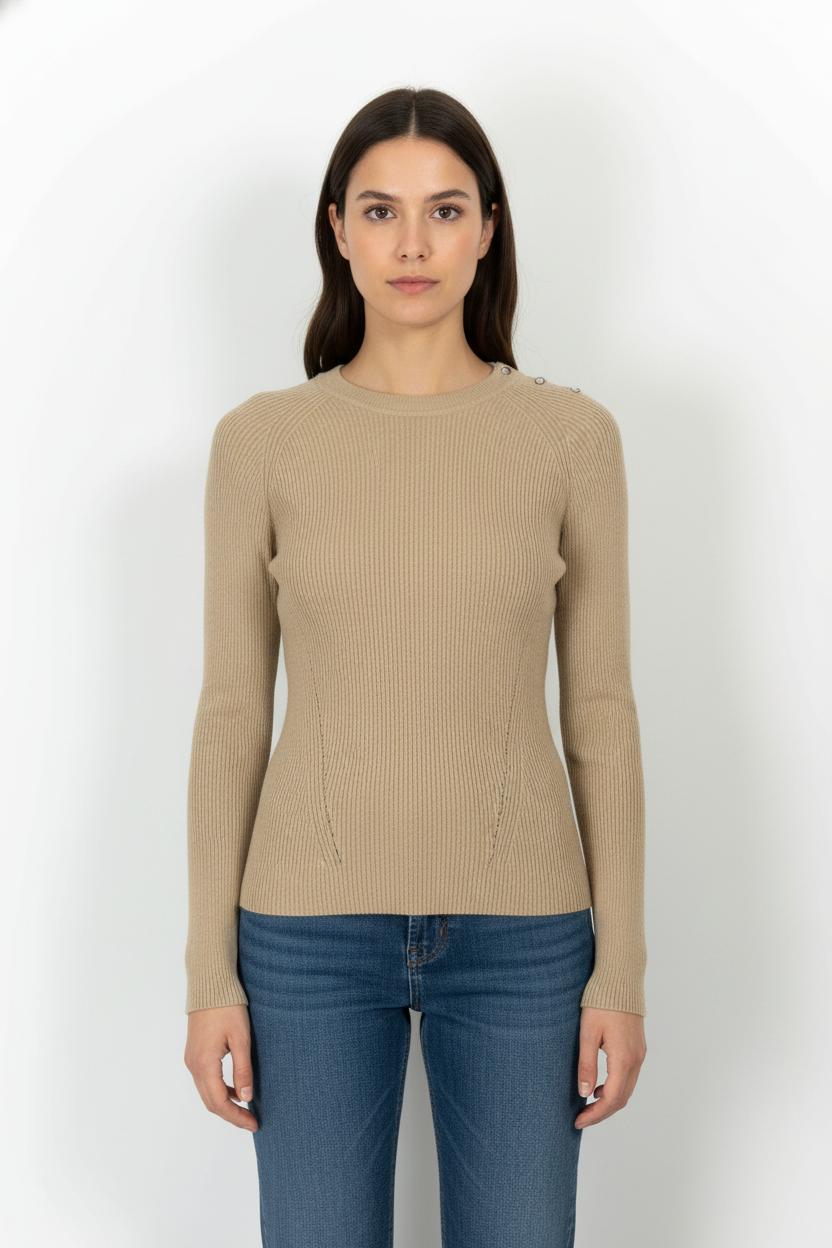 Pull Beige - Taille M/38 de la marque Sessùn | PARAD105110 - Vendu par Paradigme - Image 1