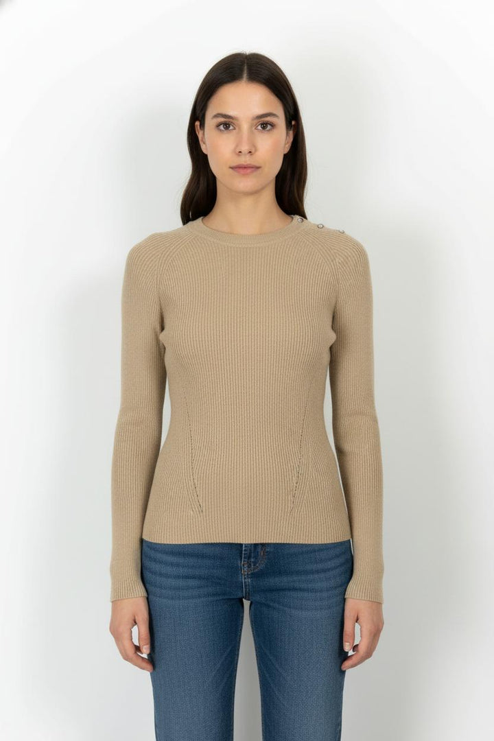 Pull Beige - Taille M/38 de la marque Sessùn | PARAD105110 - Vendu par Paradigme - Image 1