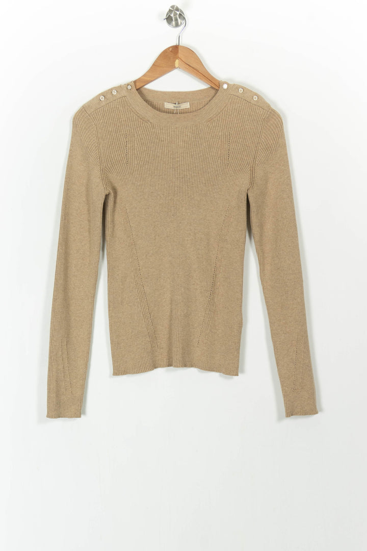 Pull Beige - Taille M/38 de la marque Sessùn | PARAD105110 - Vendu par Paradigme - Image 2
