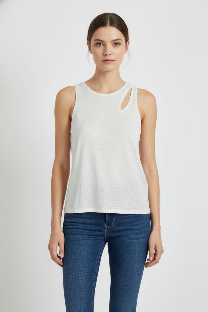Débardeur Blanc - Taille S/36 de la marque IKKS | PARAD105114 - Vendu par Paradigme - Image 1