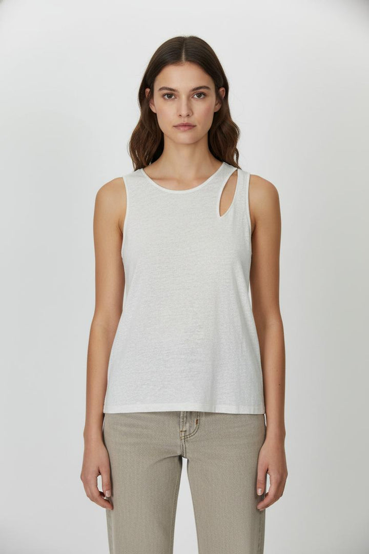 Débardeur Blanc - Taille M/38 de la marque IKKS | PARAD105118 - Vendu par Paradigme - Image 1