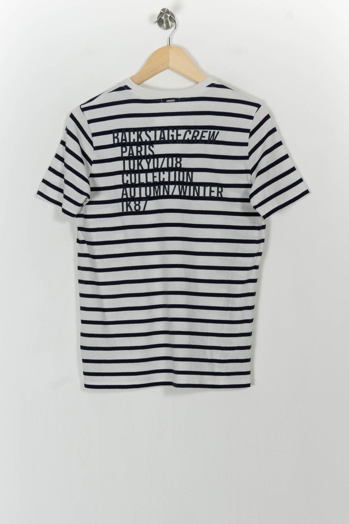 Tee-shirt Blanc et Bleu Marine - Taille S/36 de la marque IKKS | PARAD105122 - Vendu par Paradigme - Image 4