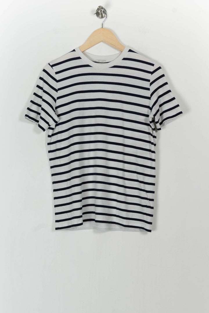 Tee-shirt Blanc et Bleu Marine - Taille S/36 de la marque IKKS | PARAD105122 - Vendu par Paradigme - Image 2