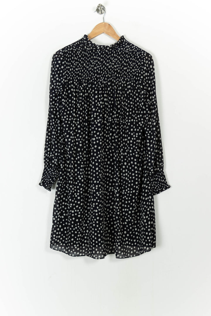 Robe Courte Noire à Pois Blancs - Taille S/36 de la marque IKKS | PARAD105123 - Vendu par Paradigme - Image 4
