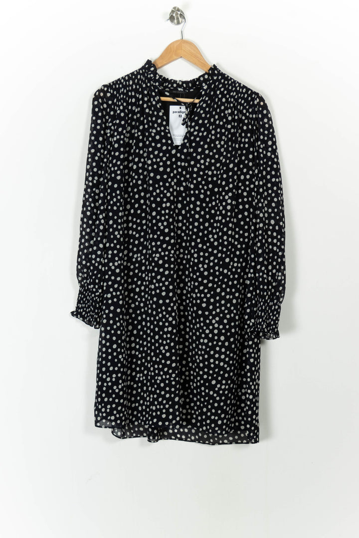 Robe Courte Noire à Pois Blancs - Taille S/36 de la marque IKKS | PARAD105123 - Vendu par Paradigme - Image 2