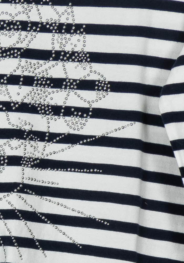 Marinière Blanc et Bleu Marine - Taille M/38 de la marque IKKS | PARAD105125 - Vendu par Paradigme - Image 3