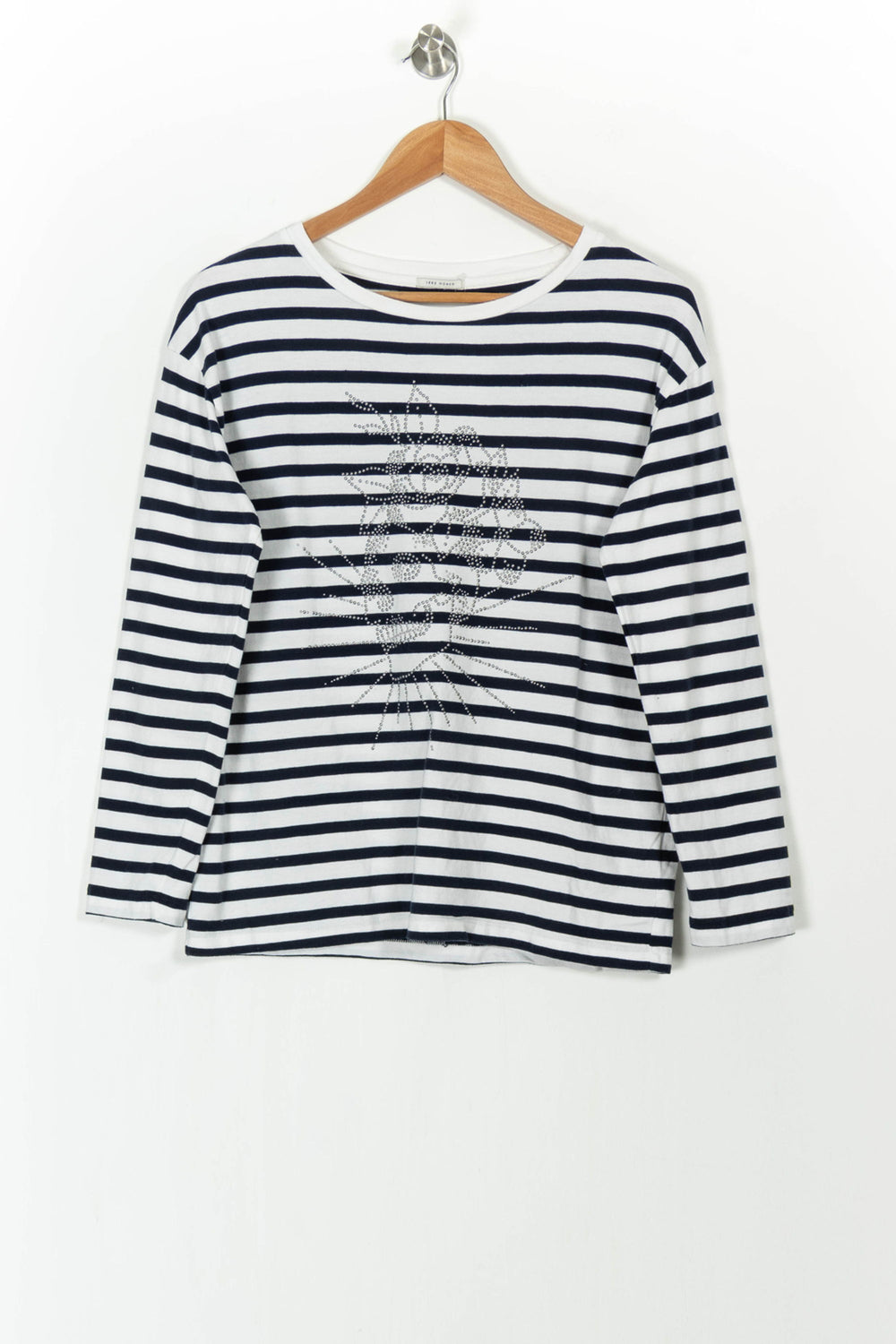 Marinière Blanc et Bleu Marine - Taille M/38 de la marque IKKS | PARAD105125 - Vendu par Paradigme - Image 2