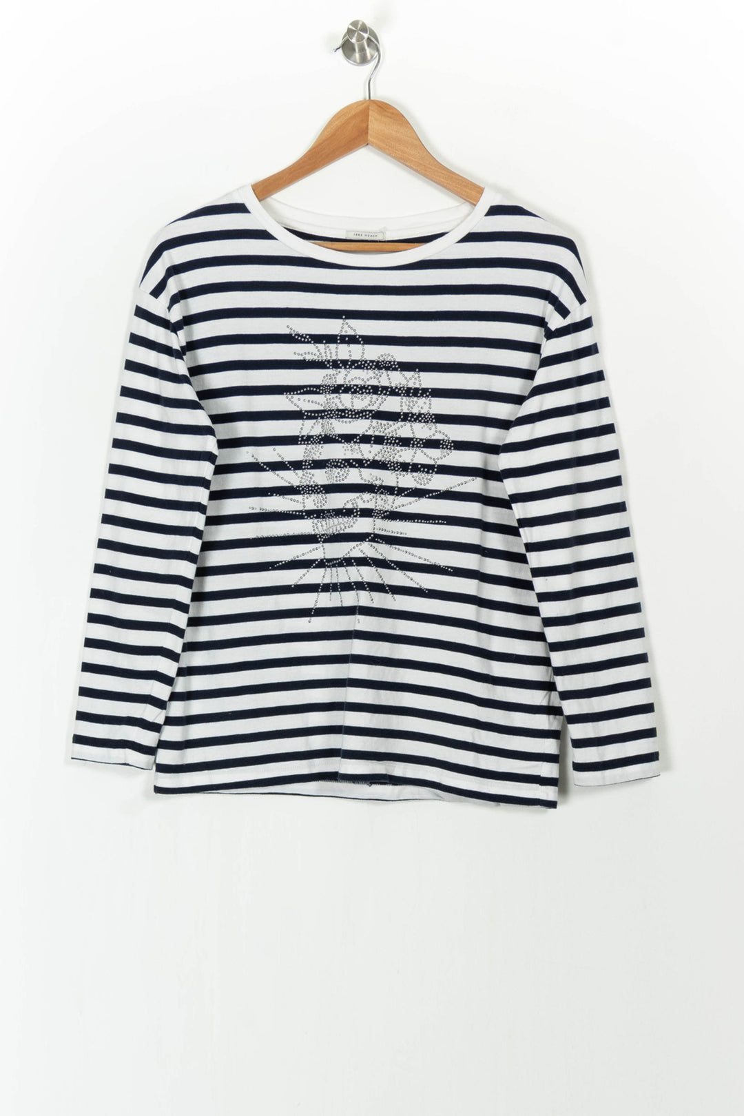 Marinière Blanc et Bleu Marine - Taille M/38 de la marque IKKS | PARAD105125 - Vendu par Paradigme - Image 2