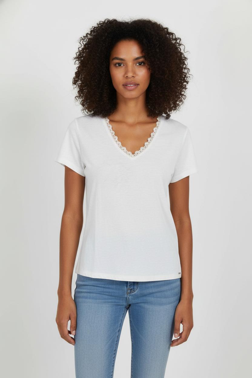T-shirt Beige - Taille S/36 de la marque IKKS | PARAD105140 - Vendu par Paradigme - Image 1