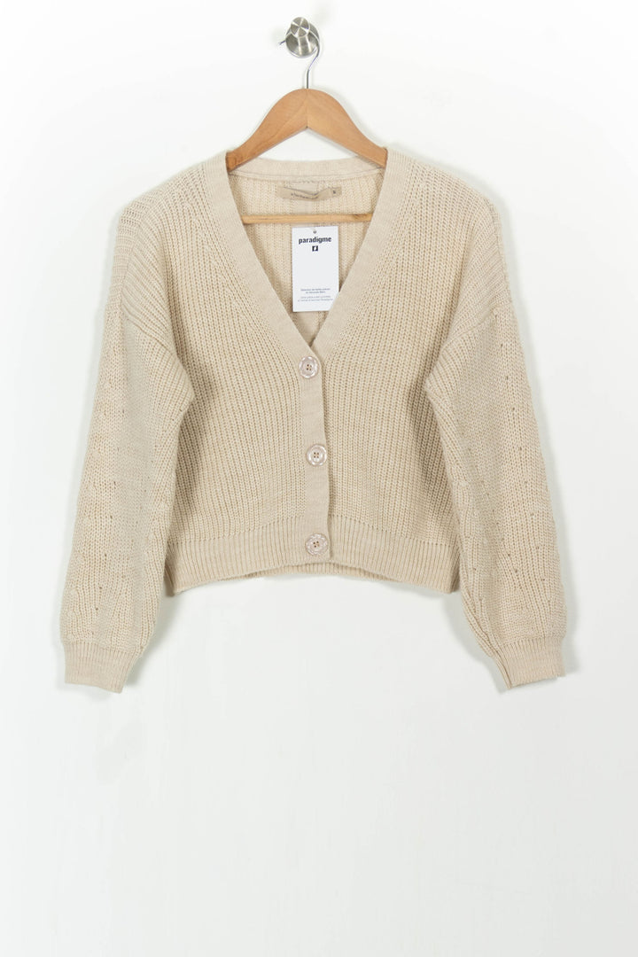 Cardigan Beige - Taille M/38 de la marque La Fée Maraboutée | PARAD105142 - Vendu par Paradigme - Image 2