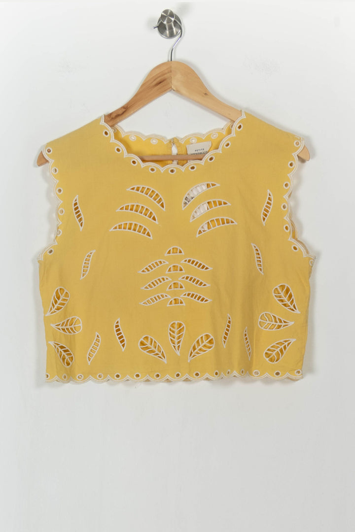 Top Jaune et Blanc - Taille S/36 de la marque Petite Mendigote | PARAD105143 - Vendu par Paradigme - Image 2