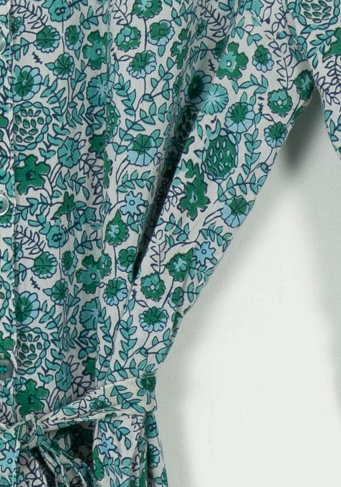 Robe Longue Verte et Blanche - Taille S/36 de la marque Petite Mendigote | PARAD105148 - Vendu par Paradigme - Image 3