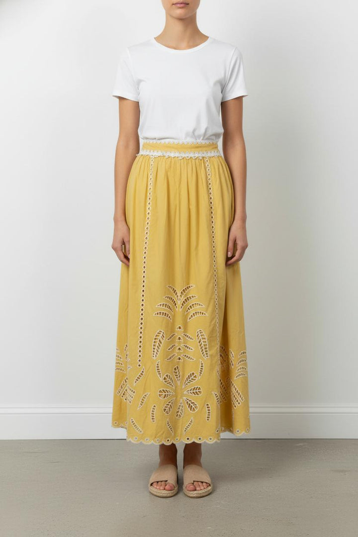 Jupe Longue Jaune et Blanche - Taille XS/34 de la marque Petite Mendigote | PARAD105149 - Vendu par Paradigme - Image 1