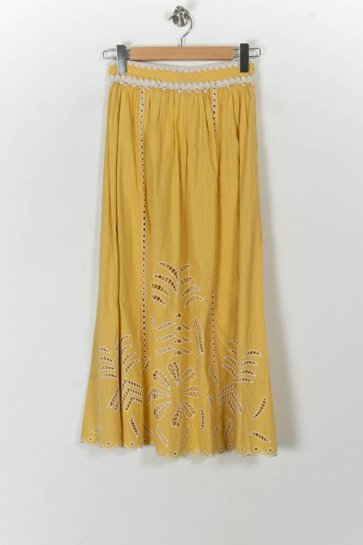 Jupe Longue Jaune et Blanche - Taille XS/34 de la marque Petite Mendigote | PARAD105149 - Vendu par Paradigme - Image 2