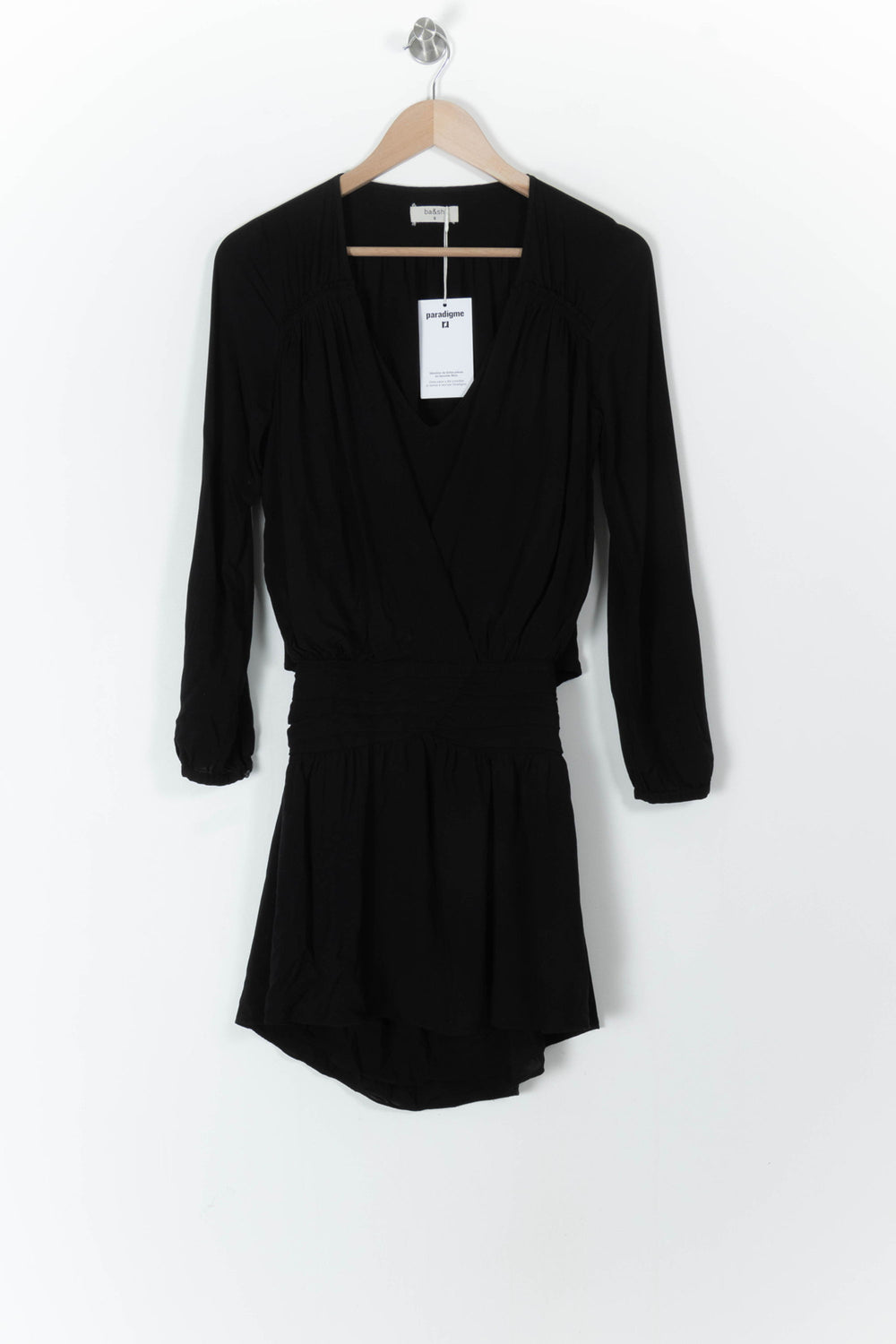 Robe Cache-Cœur Noire - Taille XS/34 de la marque ba&sh | PARAD105154 - Vendu par Paradigme - Image 2