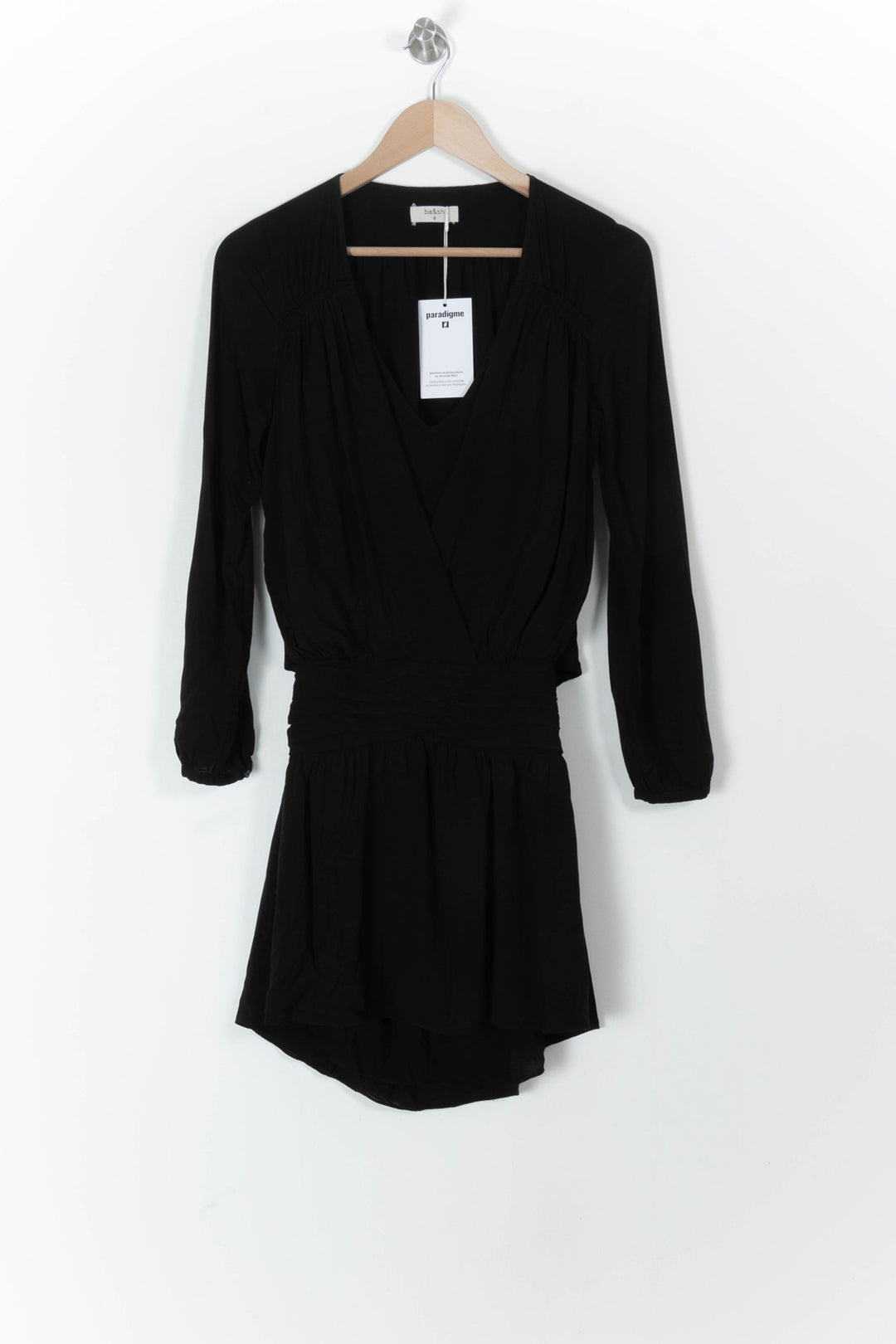 Robe Cache-Cœur Noire - Taille XS/34 de la marque ba&sh | PARAD105154 - Vendu par Paradigme - Image 2