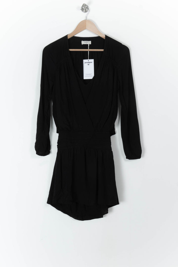 Robe Cache-Cœur Noire - Taille XS/34 de la marque ba&sh | PARAD105154 - Vendu par Paradigme - Image 2