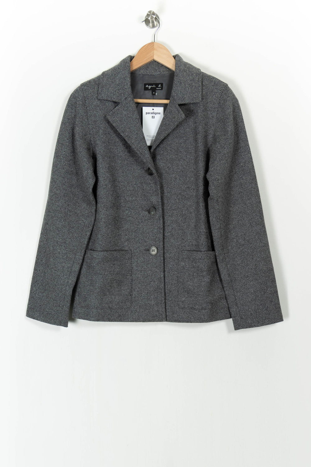 Blazer Gris - Taille S/36 de la marque Agnès b. | PARAD105159 - Vendu par Paradigme - Image 2