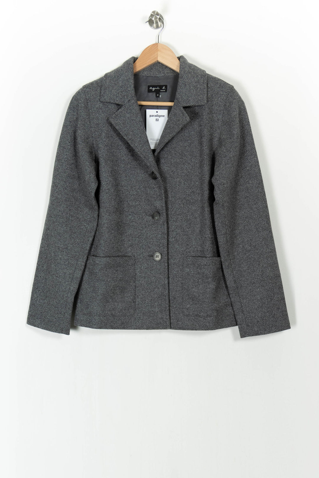 Blazer Gris - Taille S/36 de la marque Agnès b. | PARAD105159 - Vendu par Paradigme - Image 2