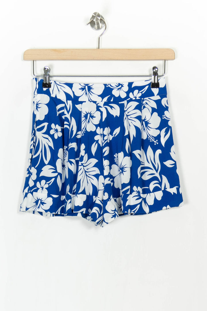 Short Fleuri Bleu et Blanc - Taille S/36 de la marque Agnès b. | PARAD105165 - Vendu par Paradigme - Image 4