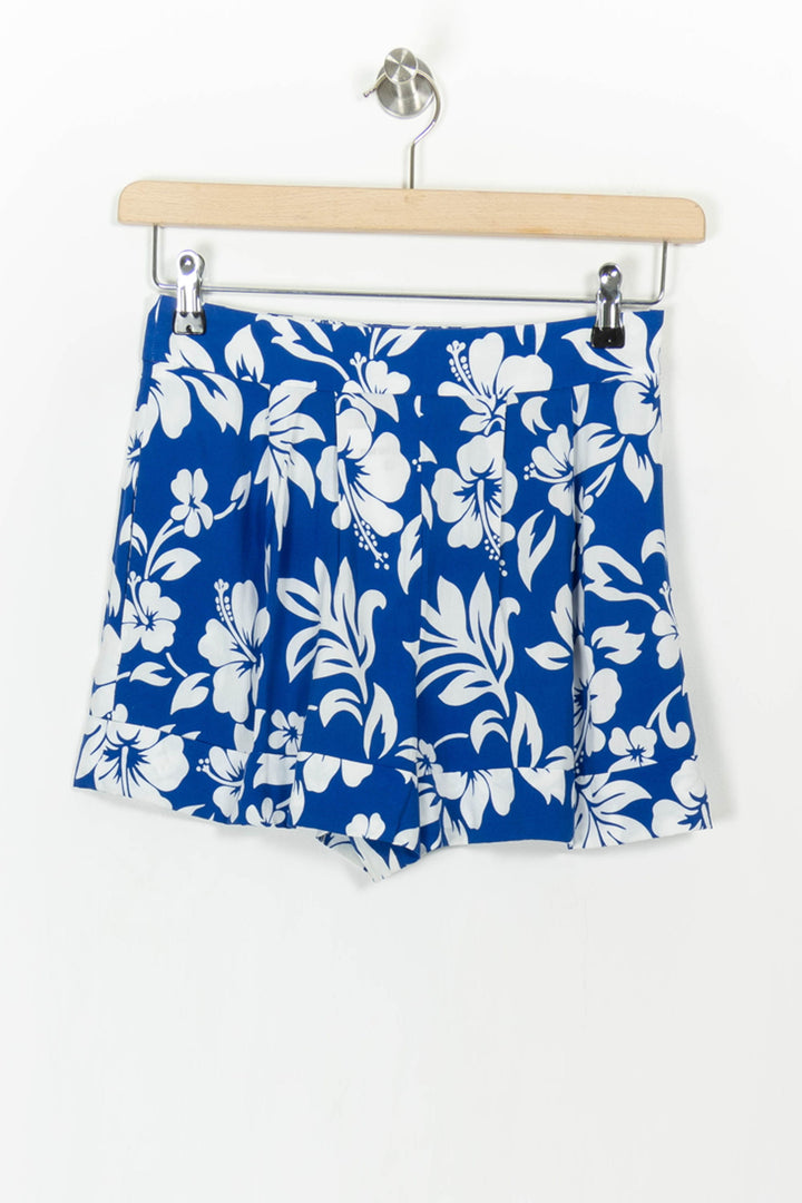 Short Fleuri Bleu et Blanc - Taille S/36 de la marque Agnès b. | PARAD105165 - Vendu par Paradigme - Image 2