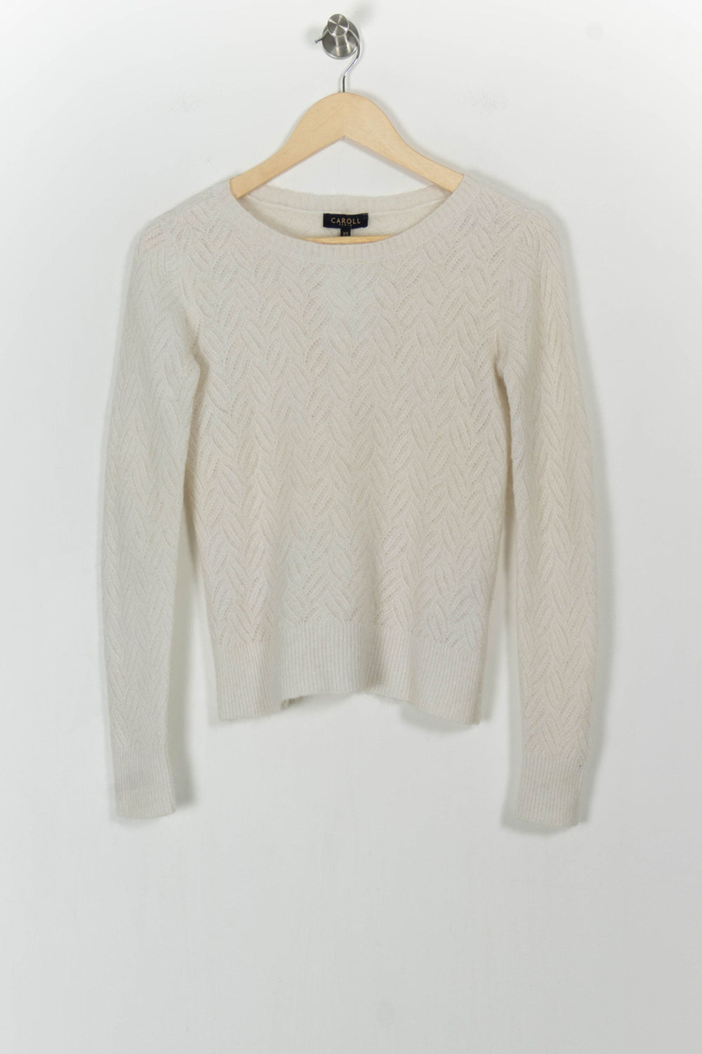 Pull Beige - Taille XS/34 de la marque Caroll | PARAD105167 - Vendu par Paradigme - Image 2
