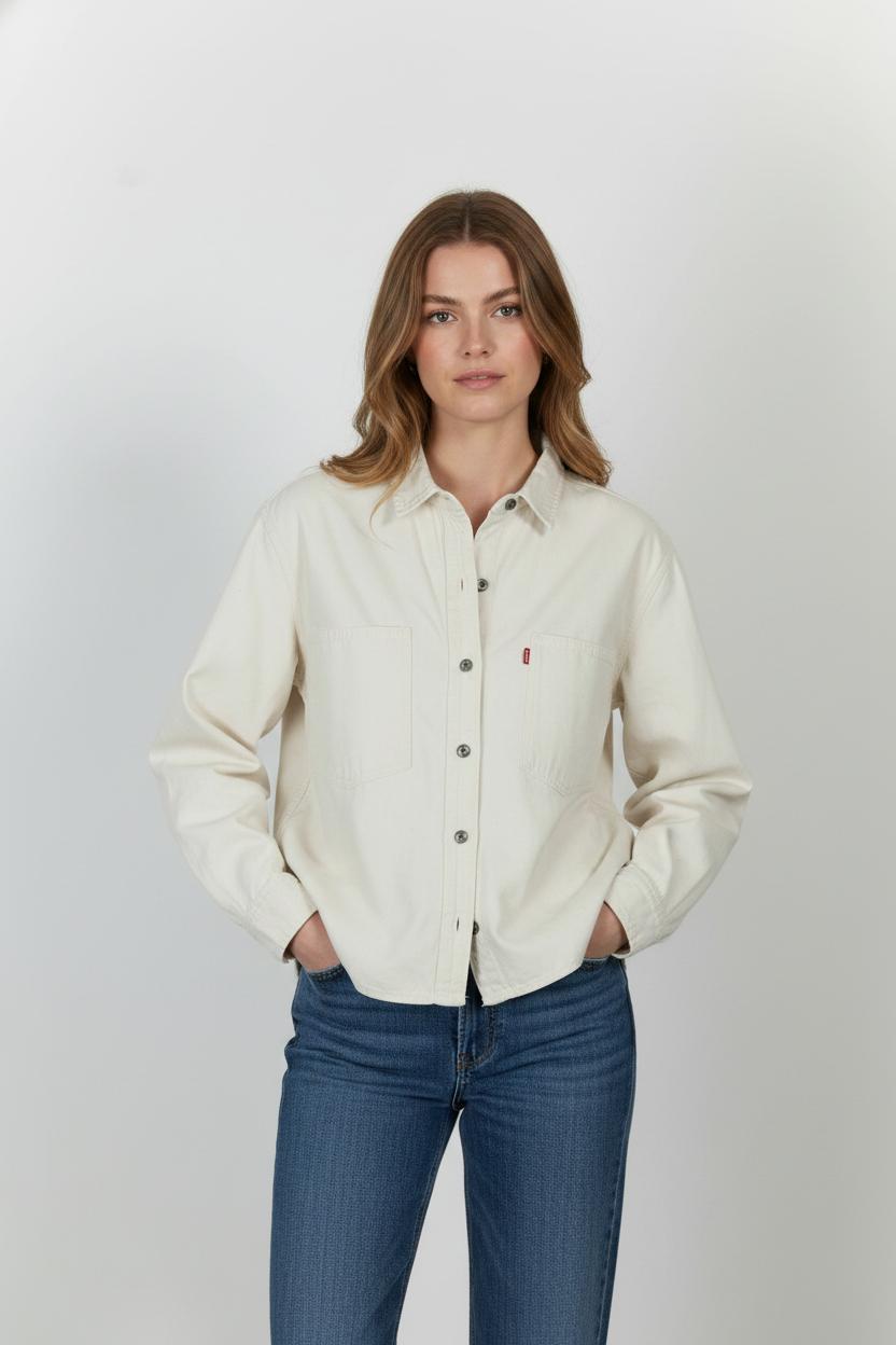 Surchemise en Jean Beige - Taille L/40 de la marque Levi's | PARAD105169 - Vendu par Paradigme - Image 1