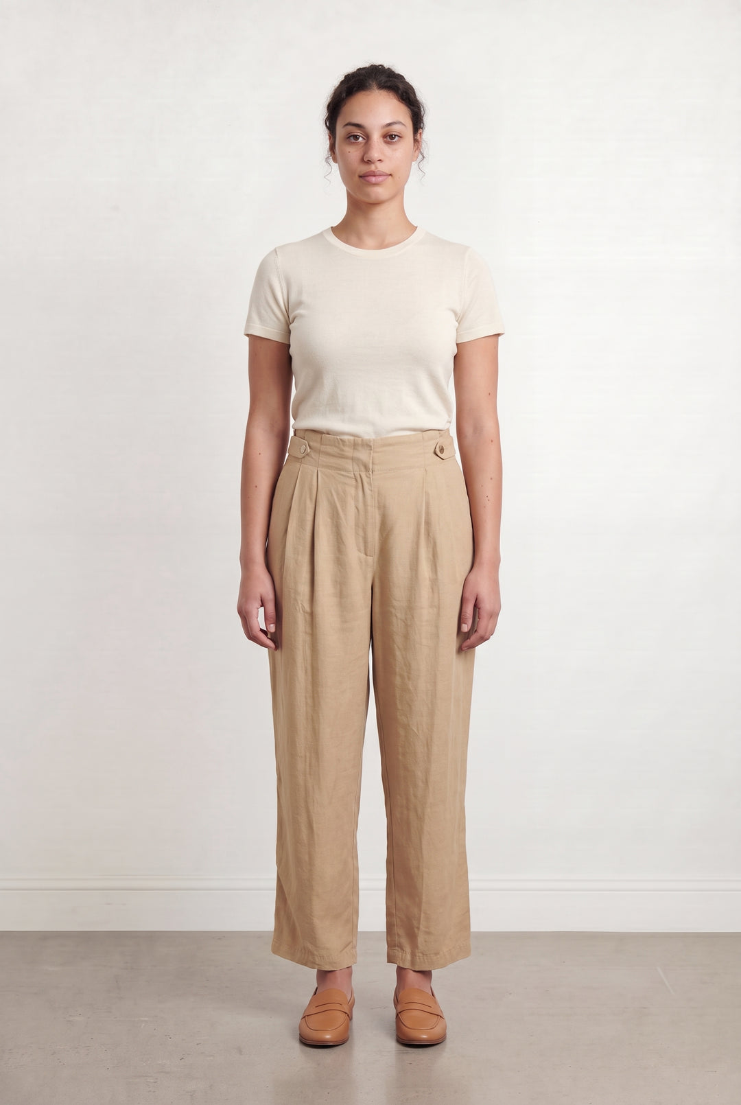 Pantalon Beige - Taille L/40 de la marque Caroll | PARAD105173 - Vendu par Paradigme - Image 1