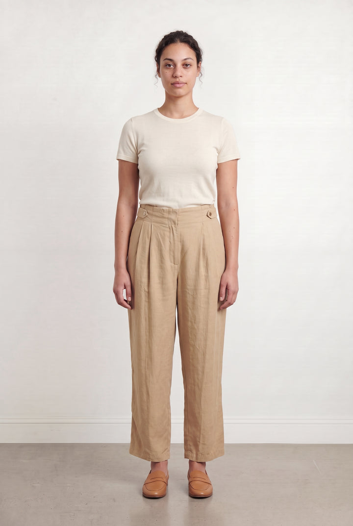 Pantalon Beige - Taille L/40 de la marque Caroll | PARAD105173 - Vendu par Paradigme - Image 1