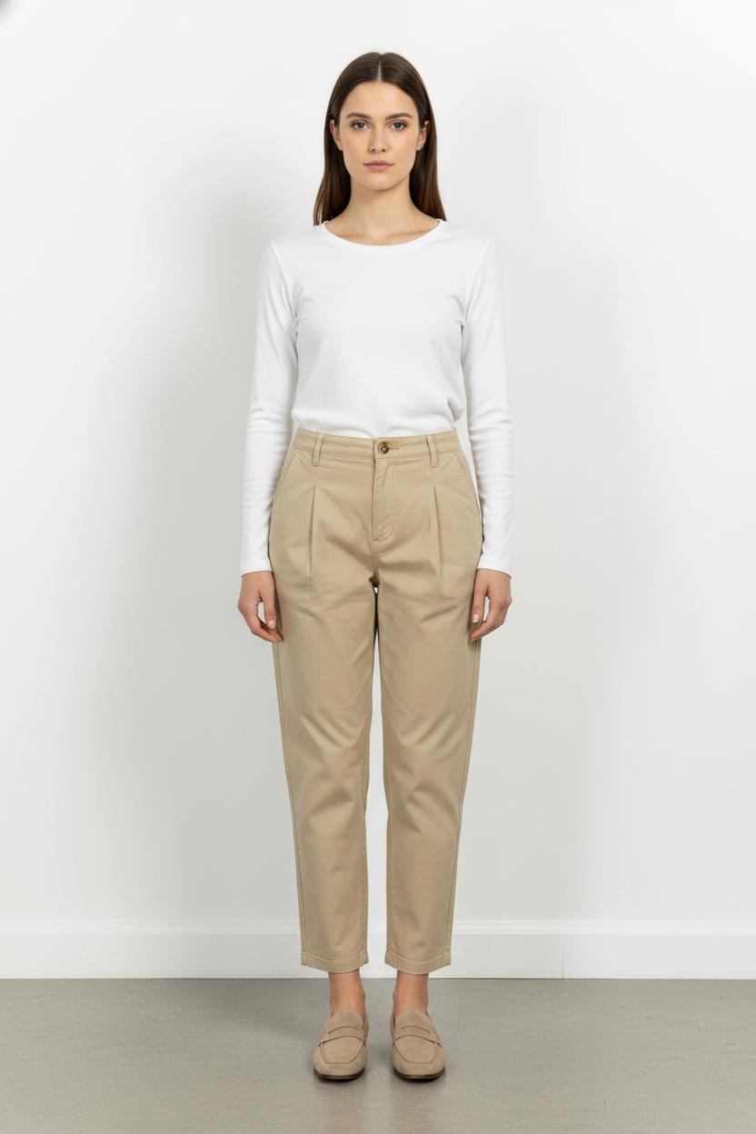 Pantalon Beige - Taille L/40 de la marque Caroll | PARAD105174 - Vendu par Paradigme - Image 1