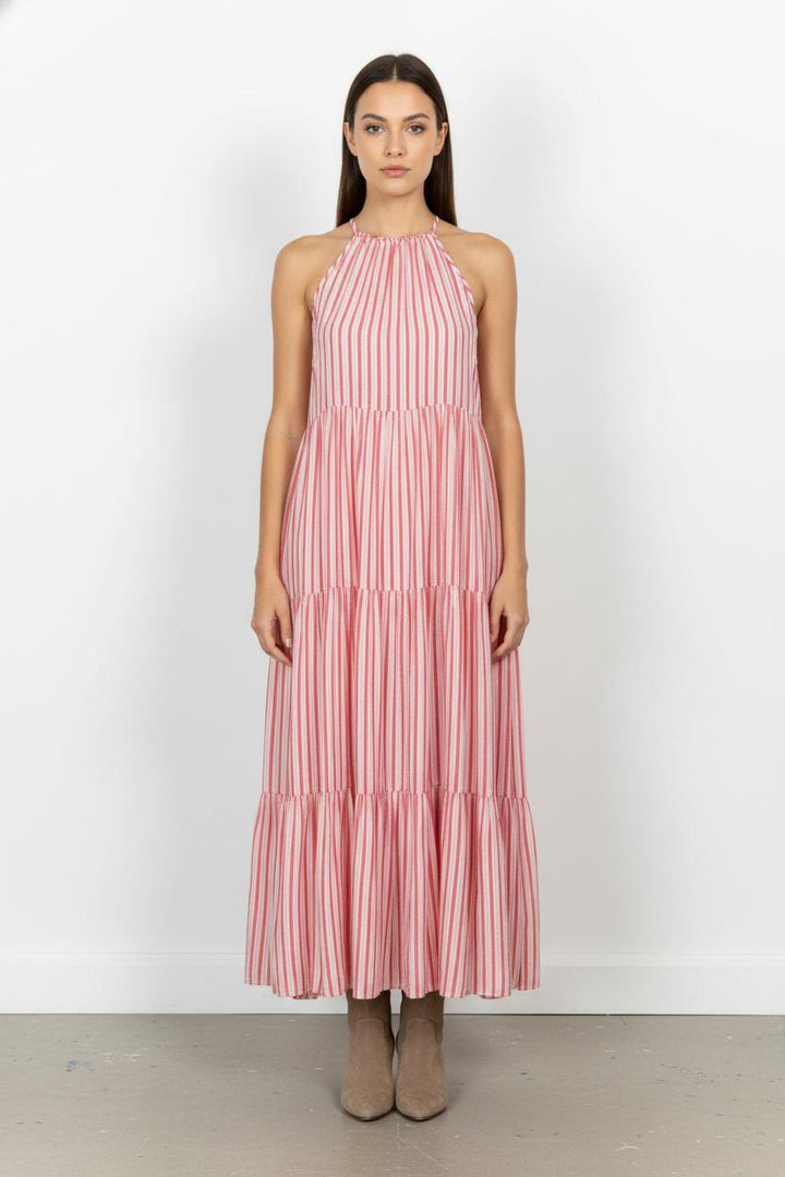 Robe Longue Rose et Blanche - Taille L/40 de la marque Petite Mendigote | PARAD105181 - Vendu par Paradigme - Image 1