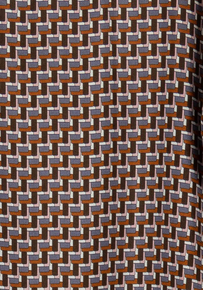 Robe Droite Marron et Beige - Taille L/40 de la marque La Fée Maraboutée | PARAD105197 - Vendu par Paradigme - Image 3