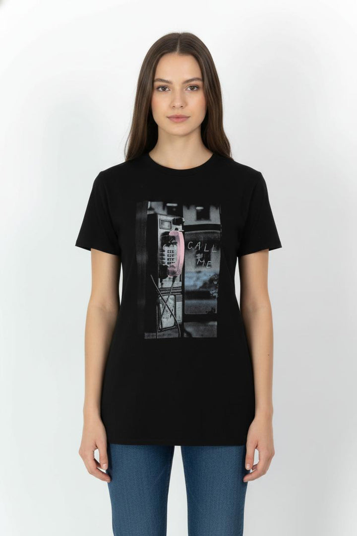 Tee-shirt Noir - Taille S/36 de la marque IKKS | PARAD105198 - Vendu par Paradigme - Image 1