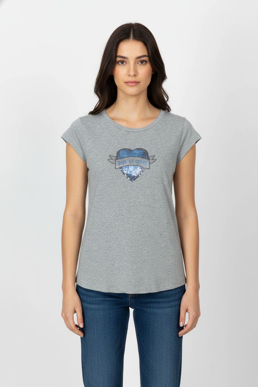 Tee-shirt Gris - Taille S/36 de la marque Zadig&Voltaire | PARAD105204 - Vendu par Paradigme - Image 1