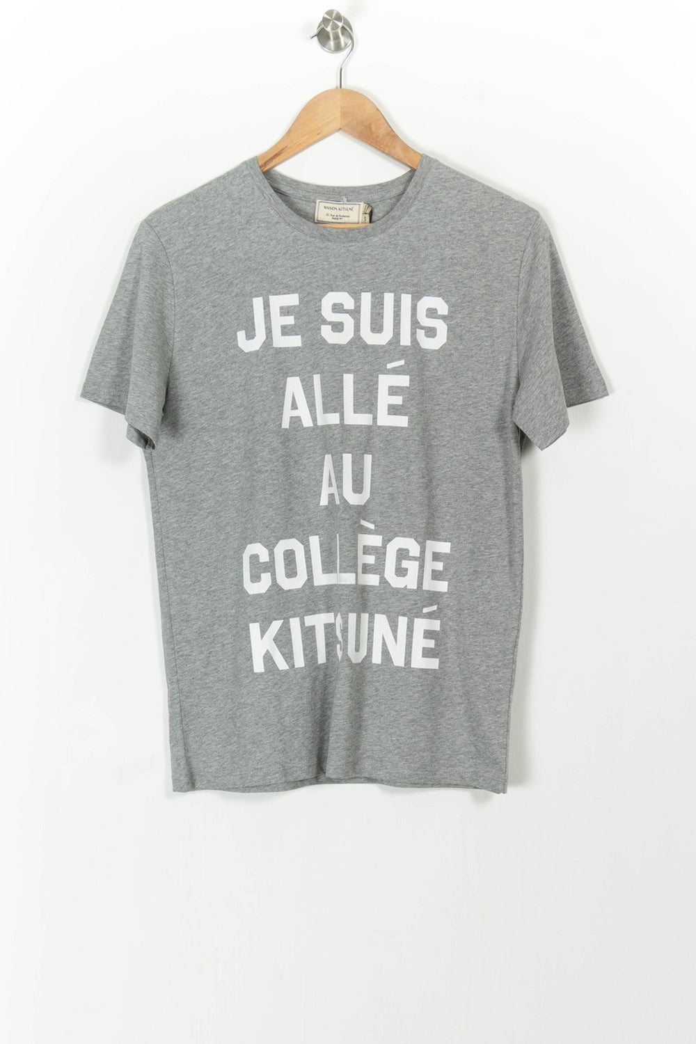 Tee-shirt Gris - Taille XS/34 de la marque Maison Kitsuné | PARAD105207 - Vendu par Paradigme - Image 2