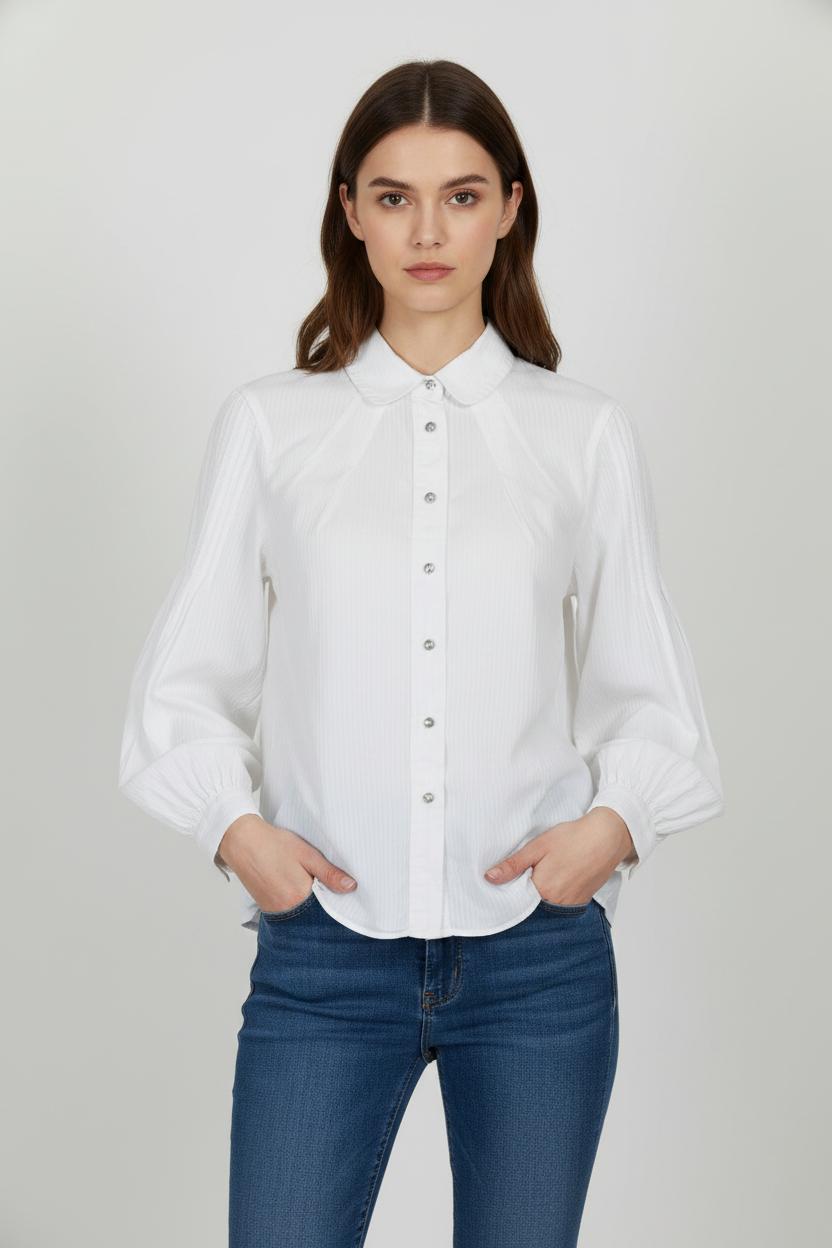 Chemise Blanche - Taille M/38 de la marque Derhy | PARAD105211 - Vendu par Paradigme - Image 1