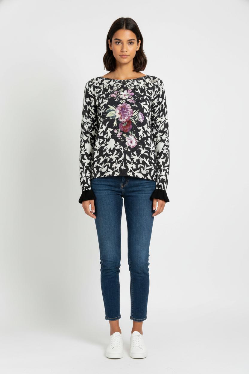 Pull Noir et Blanc - Taille M/38 de la marque Liu Jo | PARAD105214 - Vendu par Paradigme - Image 1