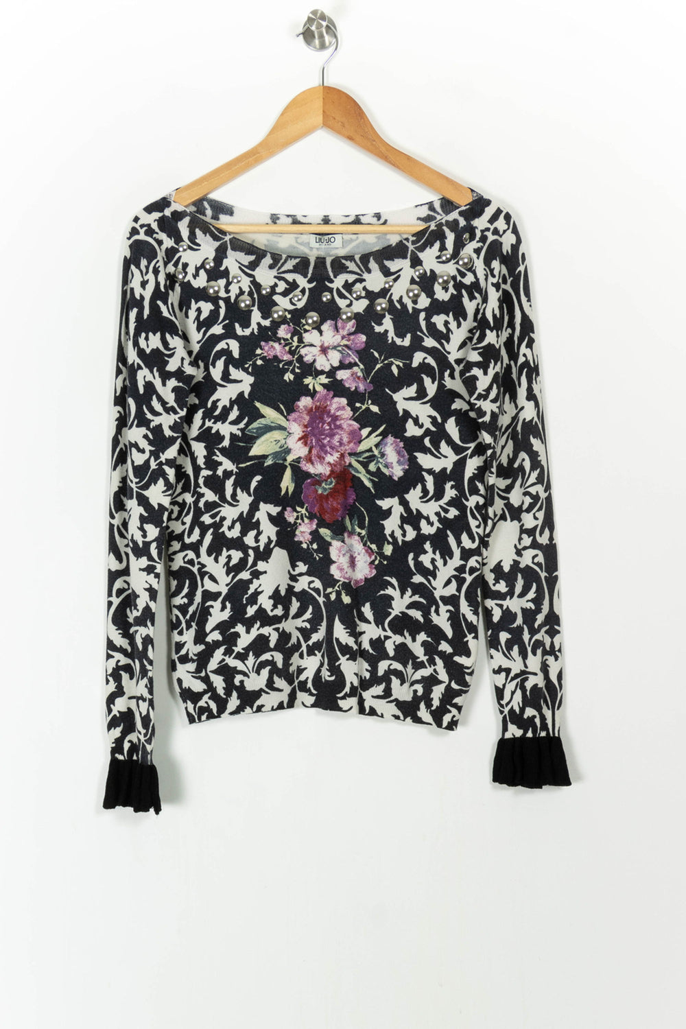 Pull Noir et Blanc - Taille M/38 de la marque Liu Jo | PARAD105214 - Vendu par Paradigme - Image 2