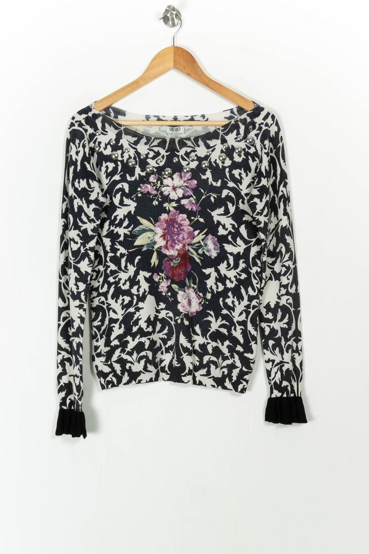 Pull Noir et Blanc - Taille M/38 de la marque Liu Jo | PARAD105214 - Vendu par Paradigme - Image 2