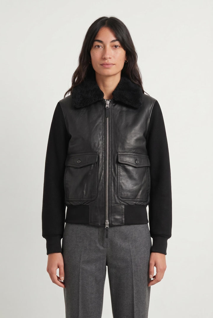 Blouson Noir - Taille XS/34 de la marque Ami Paris | PARAD105226 - Vendu par Paradigme - Image 1
