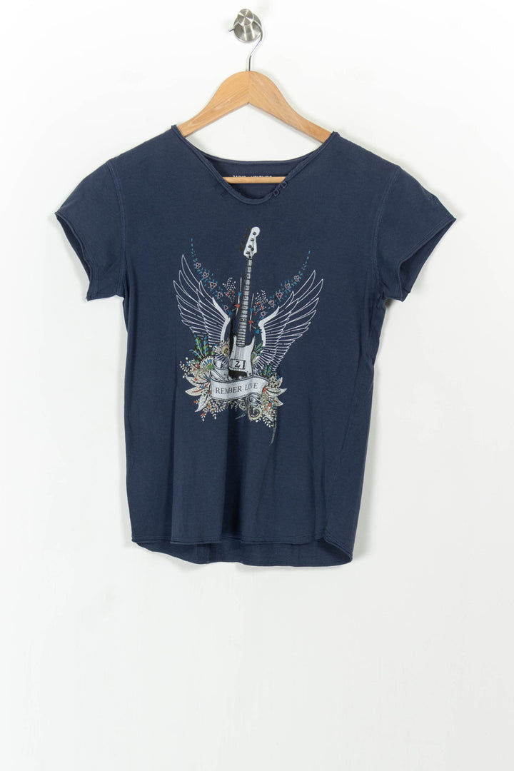 Tee-shirt Bleu - Taille S/36 de la marque Zadig&Voltaire | PARAD105231 - Vendu par Paradigme - Image 2