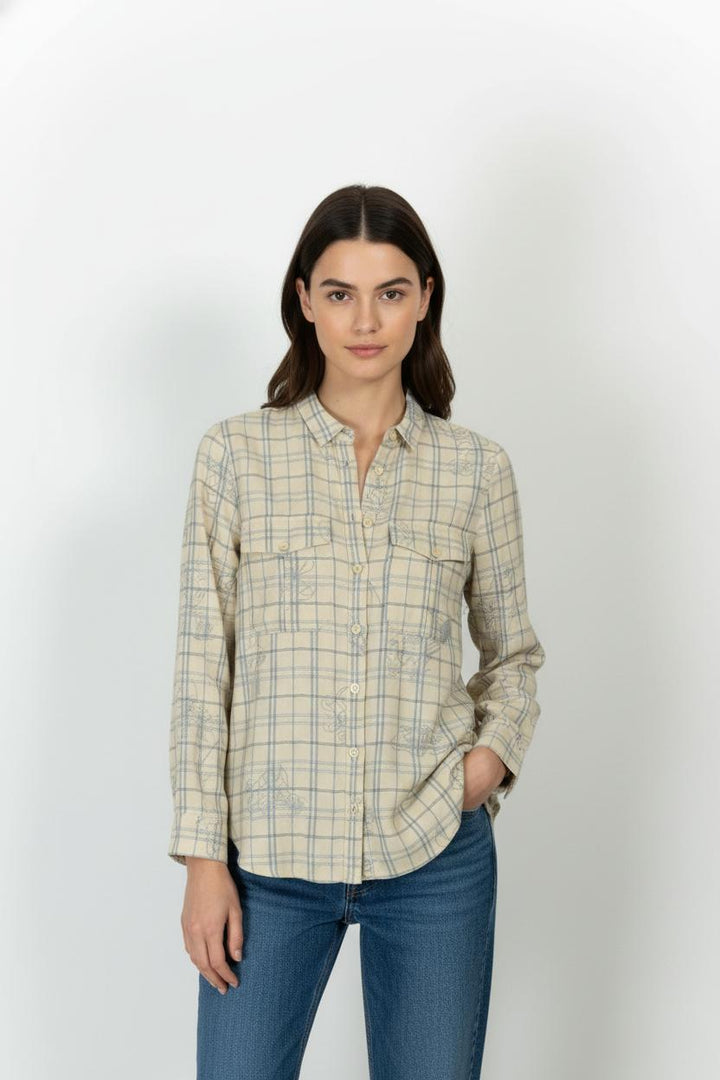 Chemise à Carreaux Beige et Bleu - Taille XS/34 de la marque Zadig&Voltaire | PARAD105236 - Vendu par Paradigme - Image 1