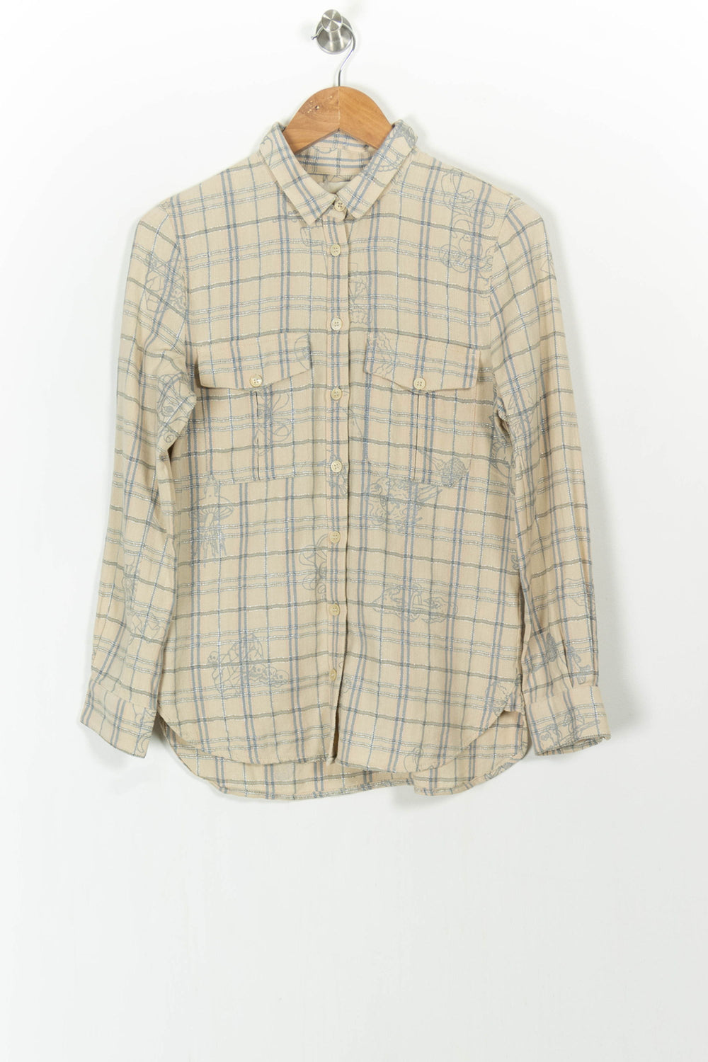 Chemise à Carreaux Beige et Bleu - Taille XS/34 de la marque Zadig&Voltaire | PARAD105236 - Vendu par Paradigme - Image 2