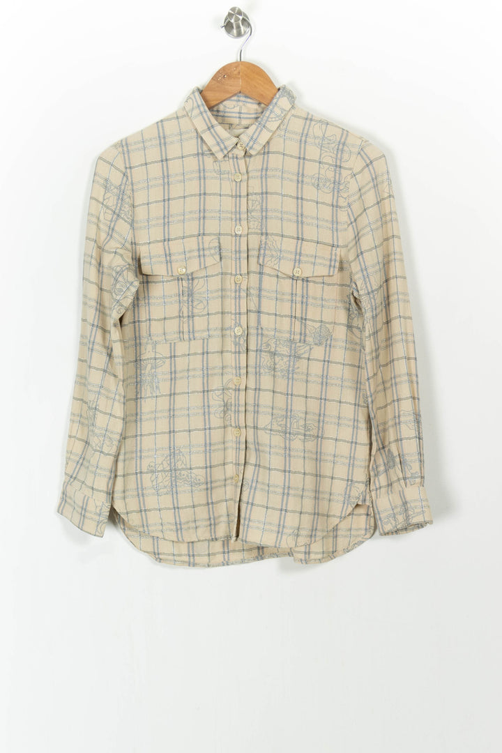 Chemise à Carreaux Beige et Bleu - Taille XS/34 de la marque Zadig&Voltaire | PARAD105236 - Vendu par Paradigme - Image 2