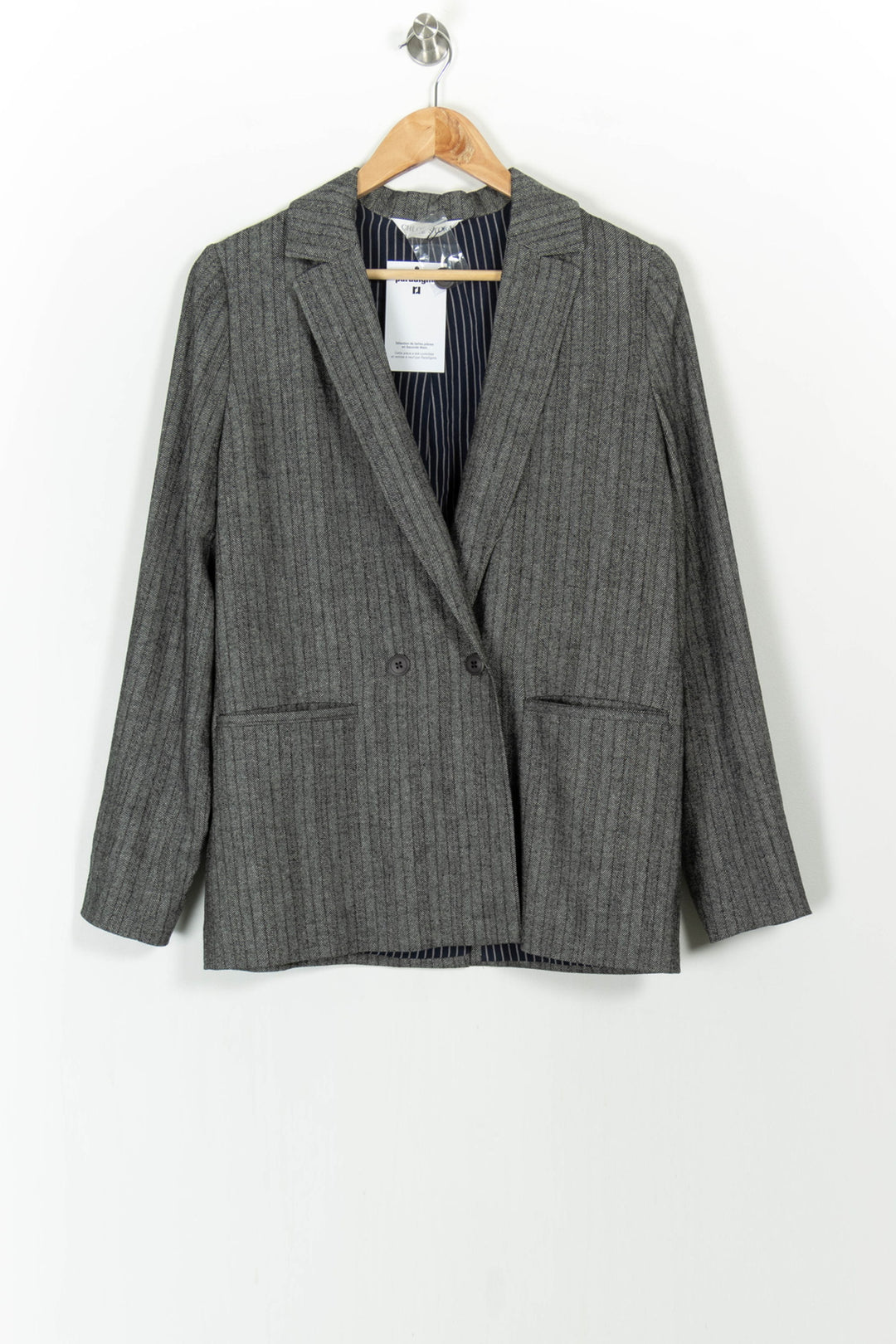 Blazer Gris - Taille M/38 de la marque Chloé Stora | PARAD105240 - Vendu par Paradigme - Image 2