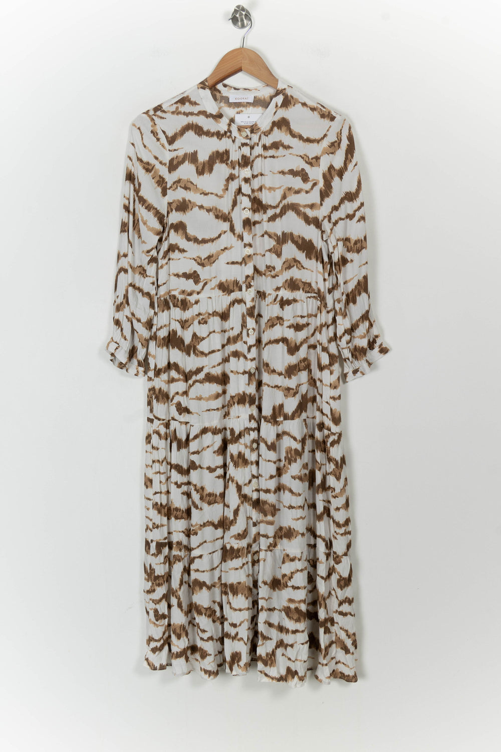 Robe Midi Beige et Marron - Taille M/38 de la marque Kookai | PARAD105245 - Vendu par Paradigme - Image 2