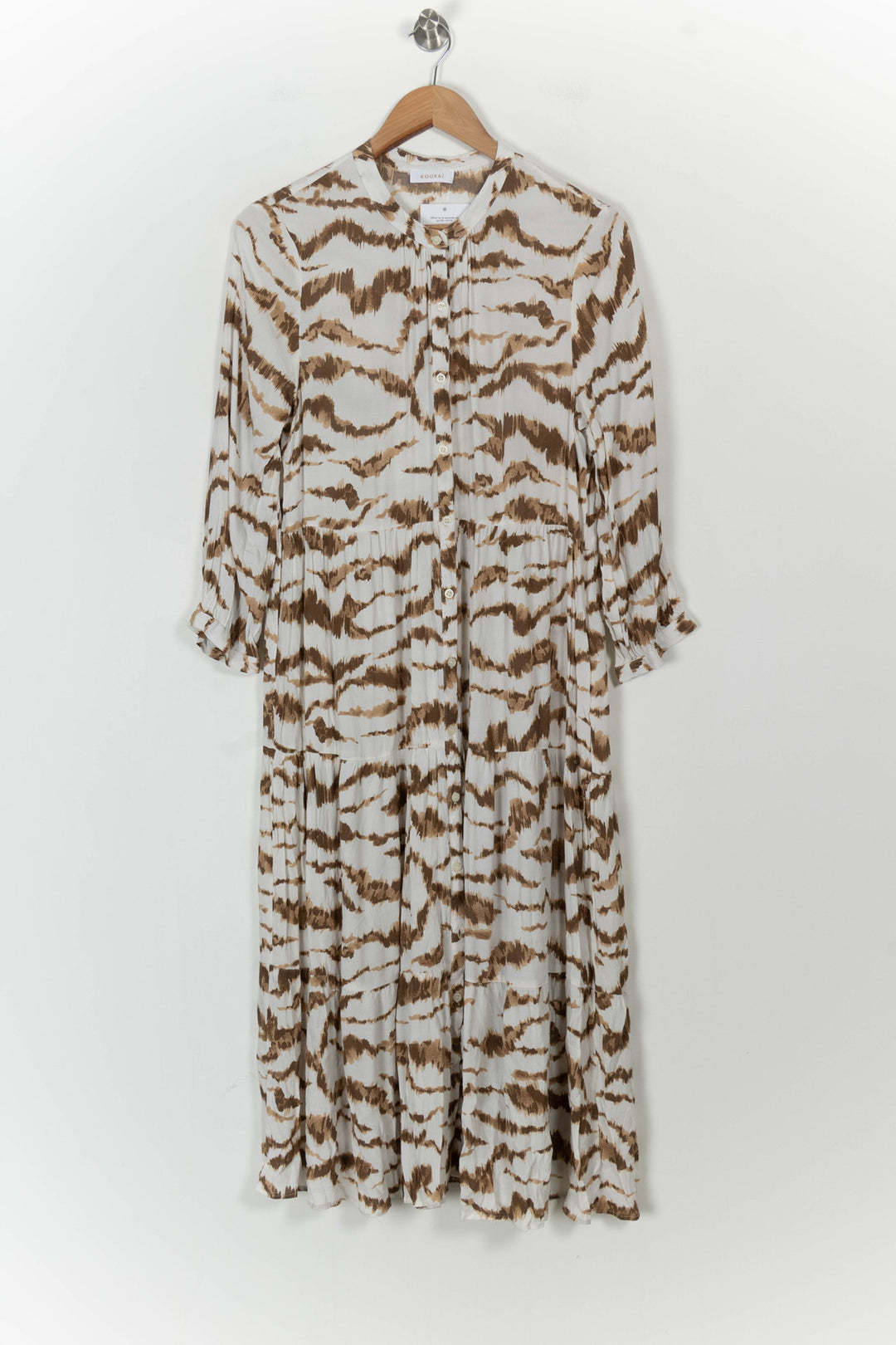 Robe Midi Beige et Marron - Taille M/38 de la marque Kookai | PARAD105245 - Vendu par Paradigme - Image 2
