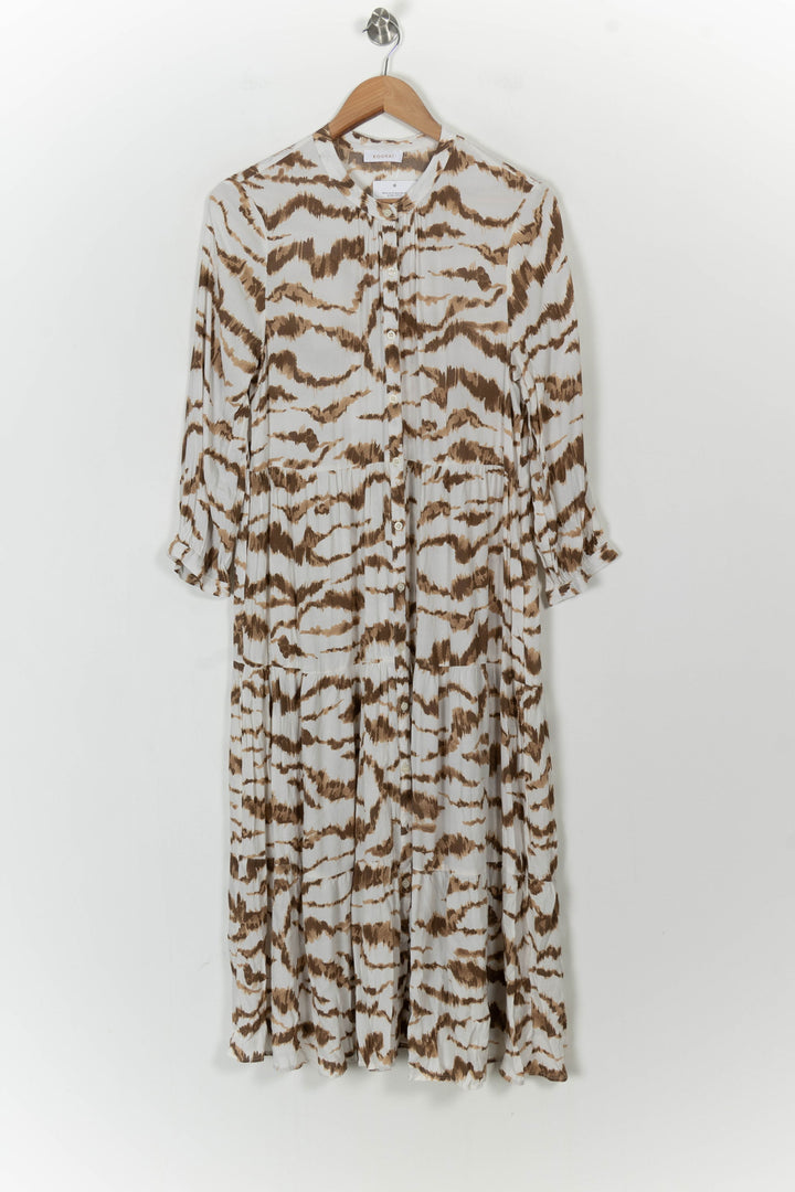 Robe Midi Beige et Marron - Taille M/38 de la marque Kookai | PARAD105245 - Vendu par Paradigme - Image 2