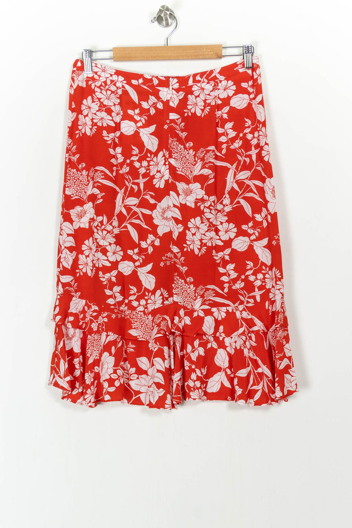 Jupe Midi Rouge et Blanche - Taille L/40 de la marque Caroll | PARAD105253 - Vendu par Paradigme - Image 4