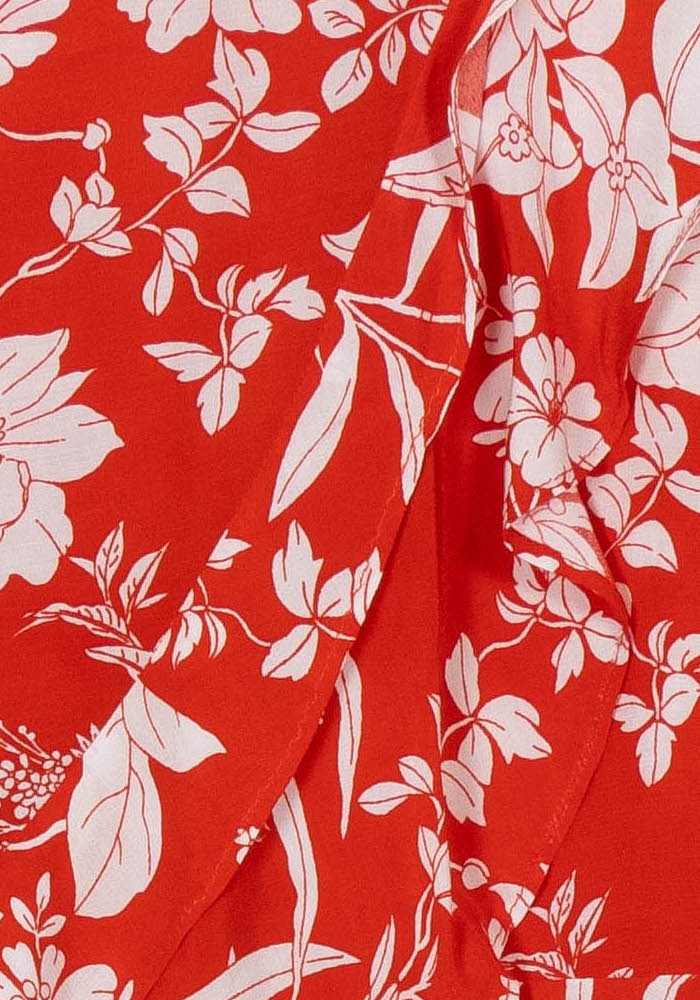 Jupe Midi Rouge et Blanche - Taille L/40 de la marque Caroll | PARAD105253 - Vendu par Paradigme - Image 3